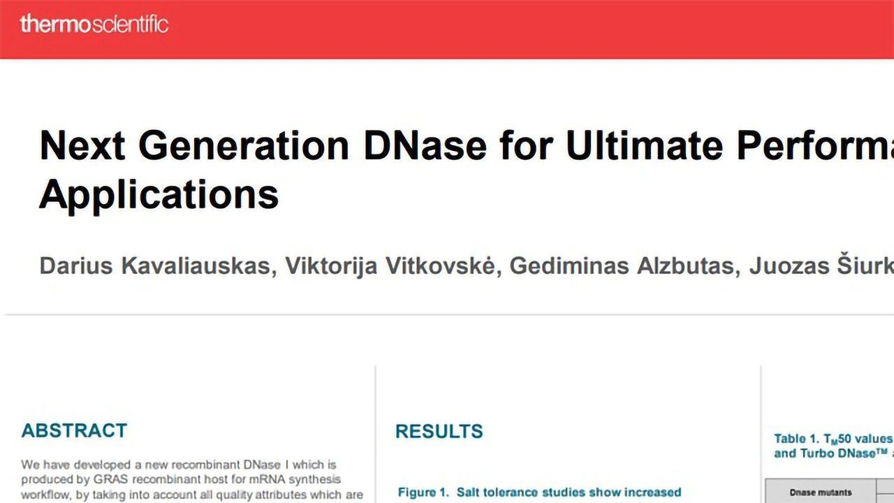 Next-generation DNase for Ultimate Performance in Molecular Biology Applications