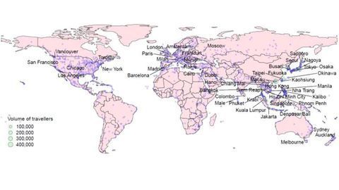 Global Spread Potential of New Coronavirus Analyzed