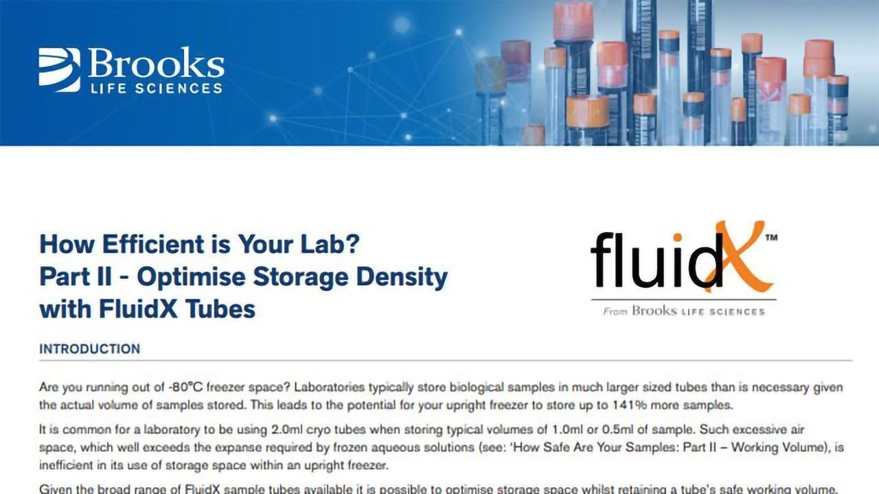 How Efficient is Your Lab? Part II - Optimise Storage Density with FluidX Tubes