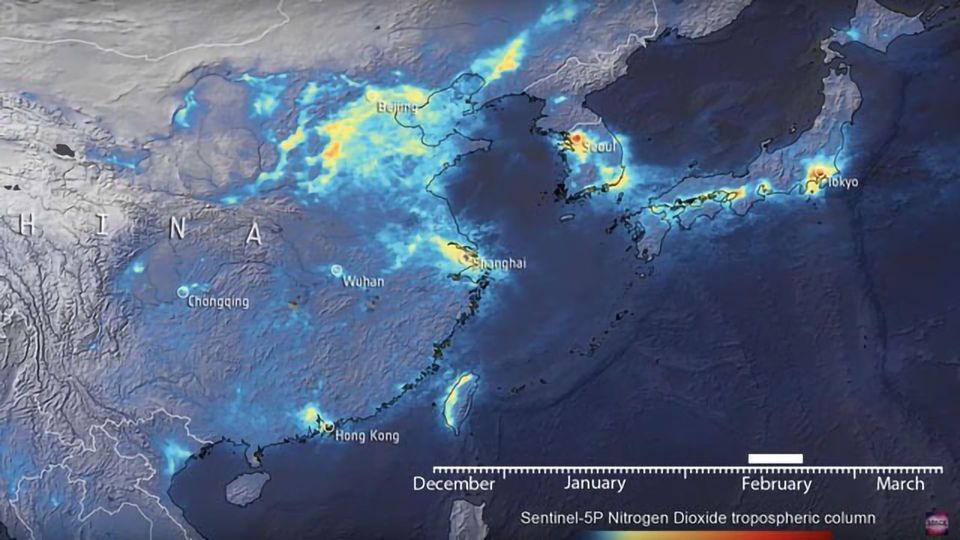 Air Pollution Over China Dropped in January, Rebounding in March - Satellite Data content piece image