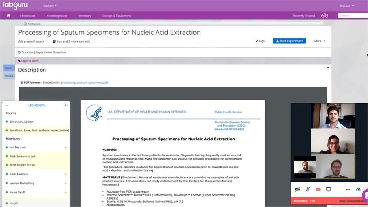 Supporting Remote Lab Collaboration in the COVID-19 Pandemic