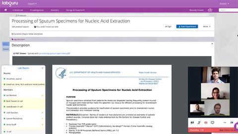 Supporting Remote Lab Collaboration in the COVID-19 Pandemic