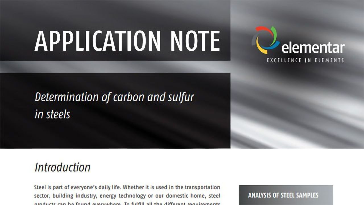 Determination of Carbon and Sulfur in Steels