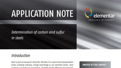 Determination of Carbon and Sulfur in Steels