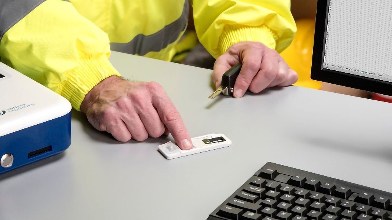 Testing for SARS-CoV-2 Using Fingerprint Sweat