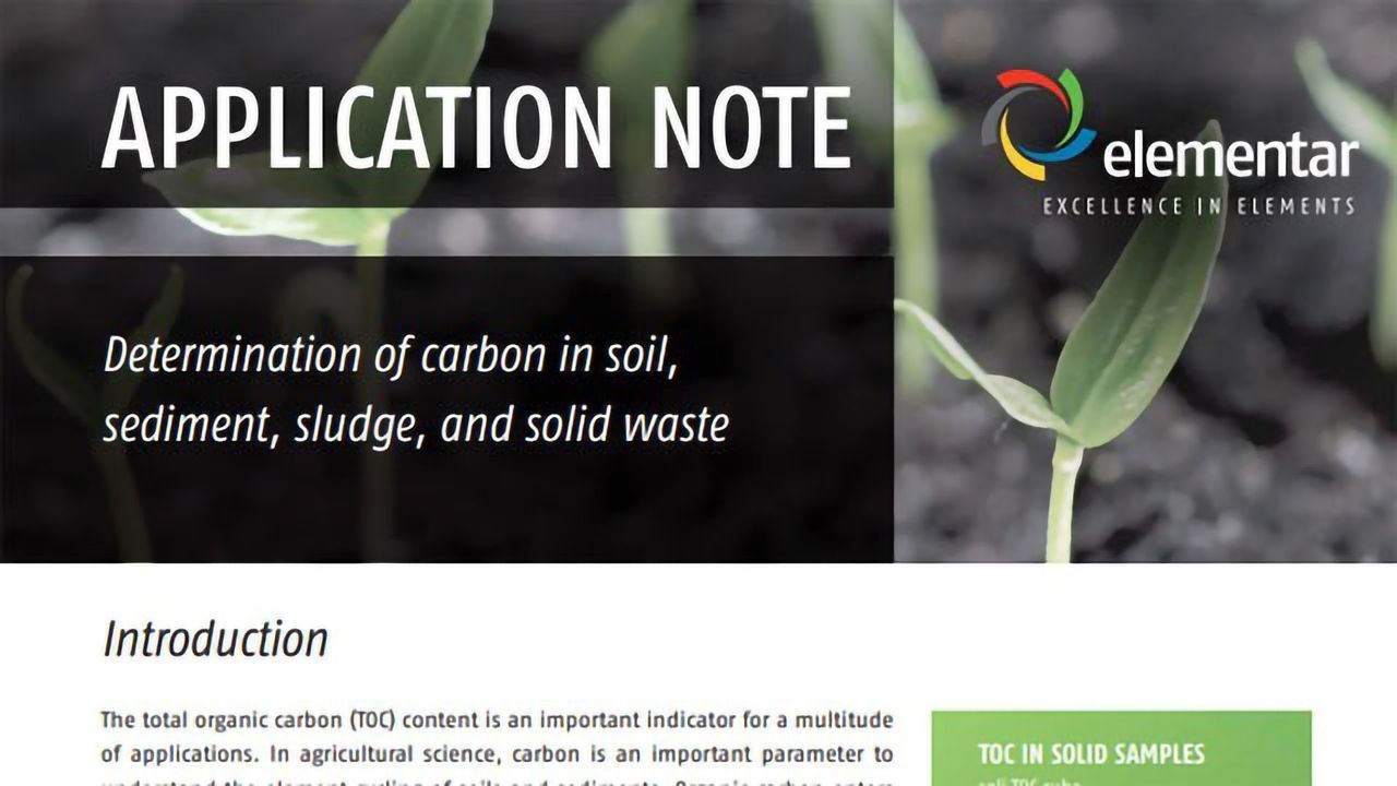 Determination of Carbon in Soil, Sediment, Sludge and Solid Waste