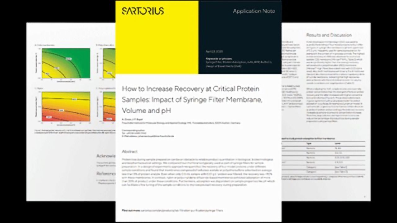 How To Increase Recovery at Critical Protein Samples: Impact of Syringe Filter Membrane, Volume and pH