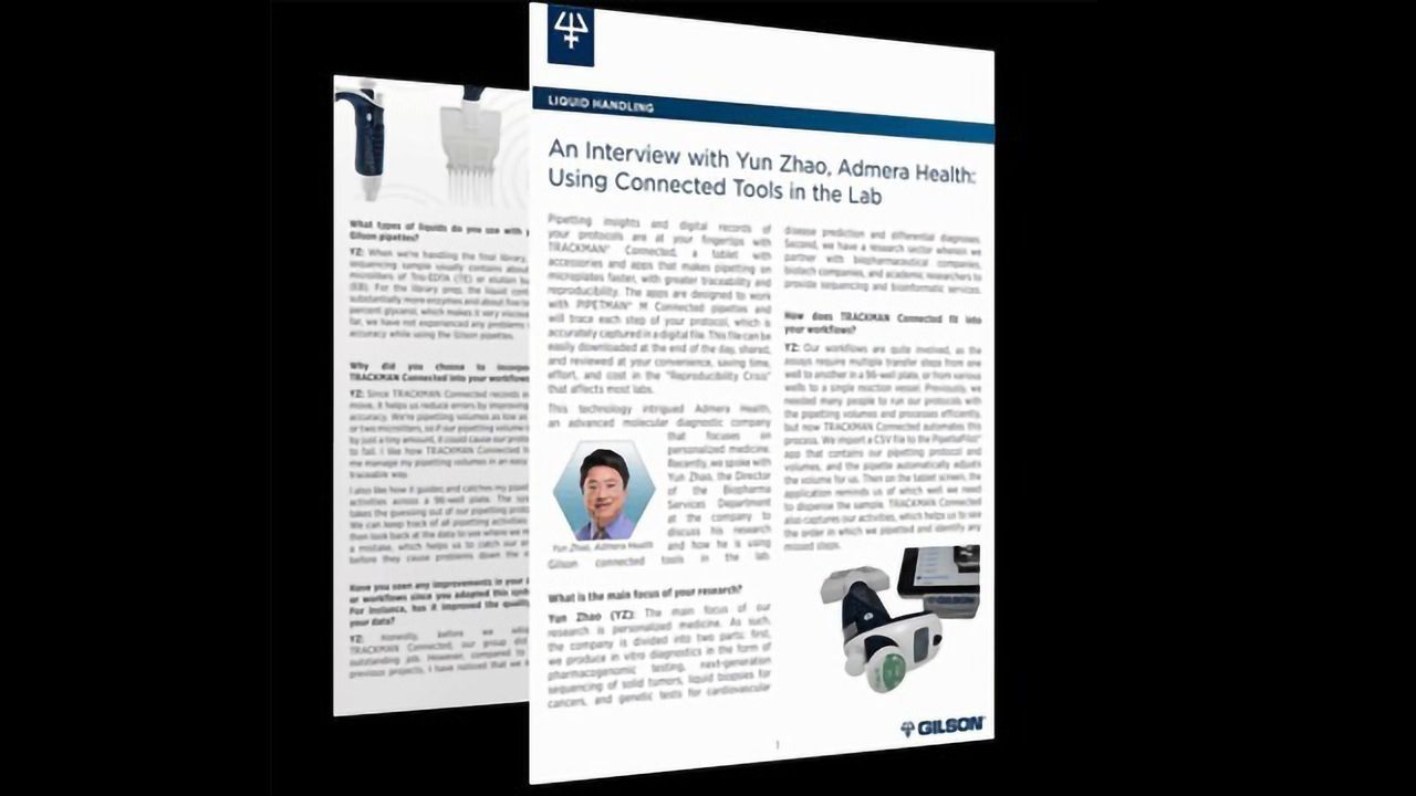 An Interview with Yun Zhao, Admera Health: Using Connected Tools in the Lab