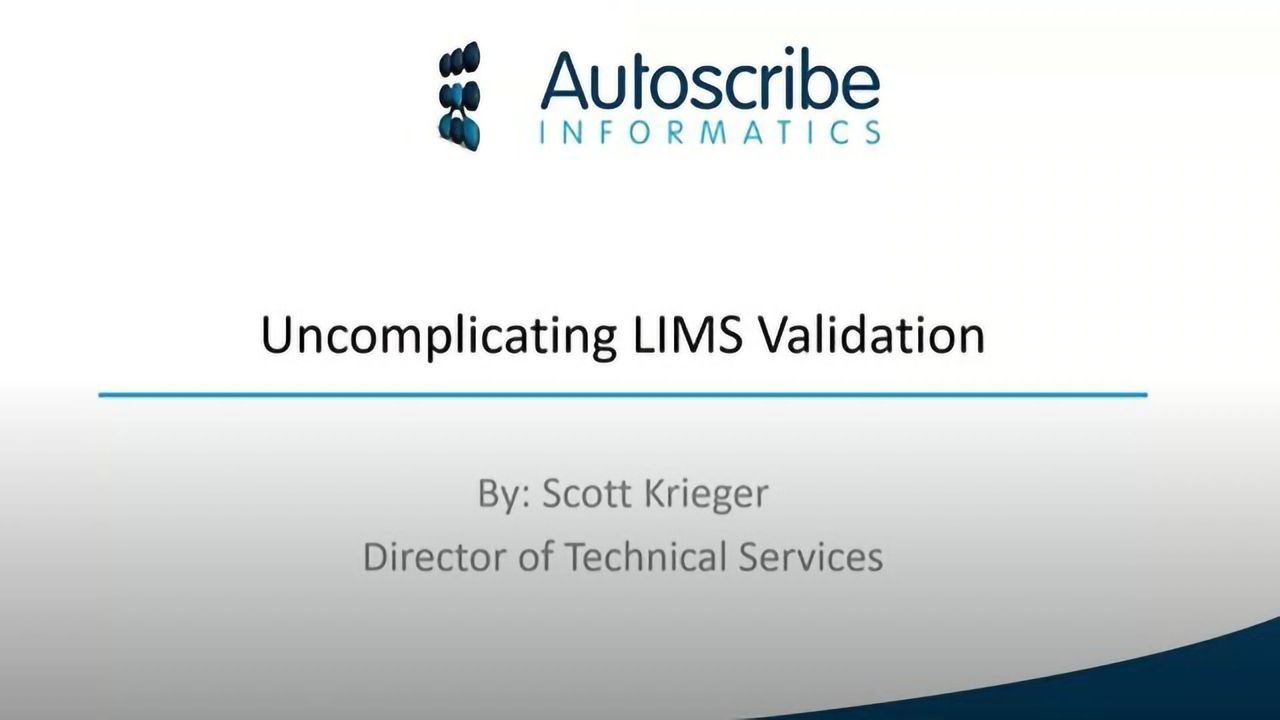 Explaining LIMS Validation
