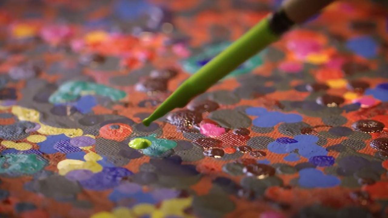 Painting Created Using a Pipette Marks Pioneering Cancer Research