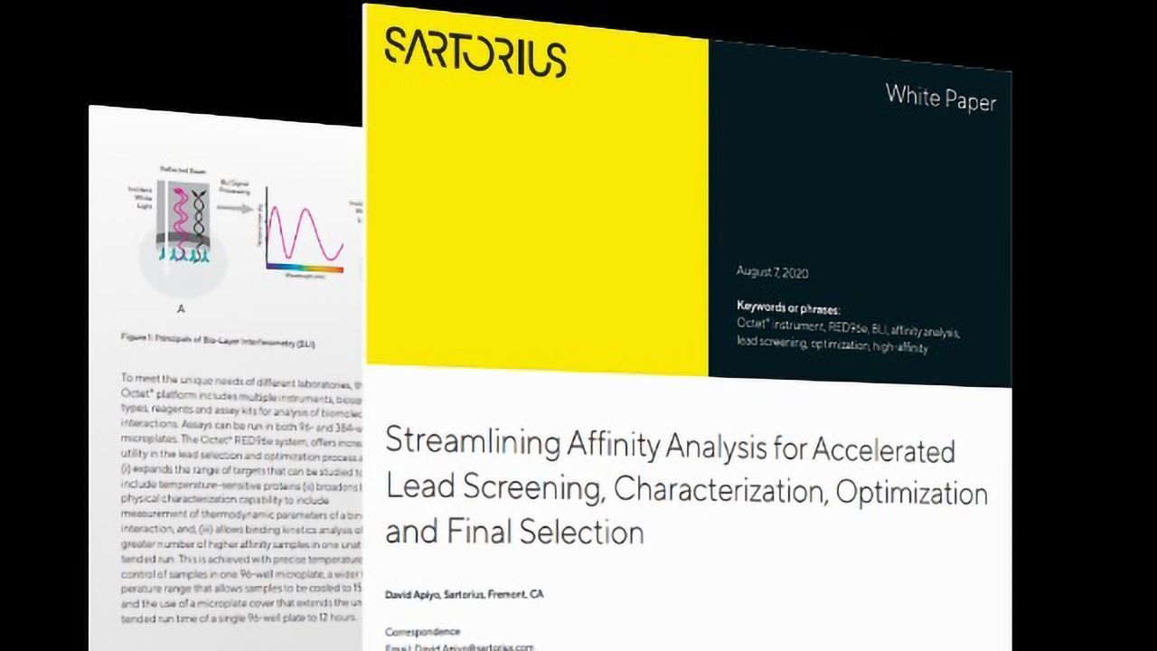 Affinity Analysis for Accelerated Screening and Characterization of Lead Molecules