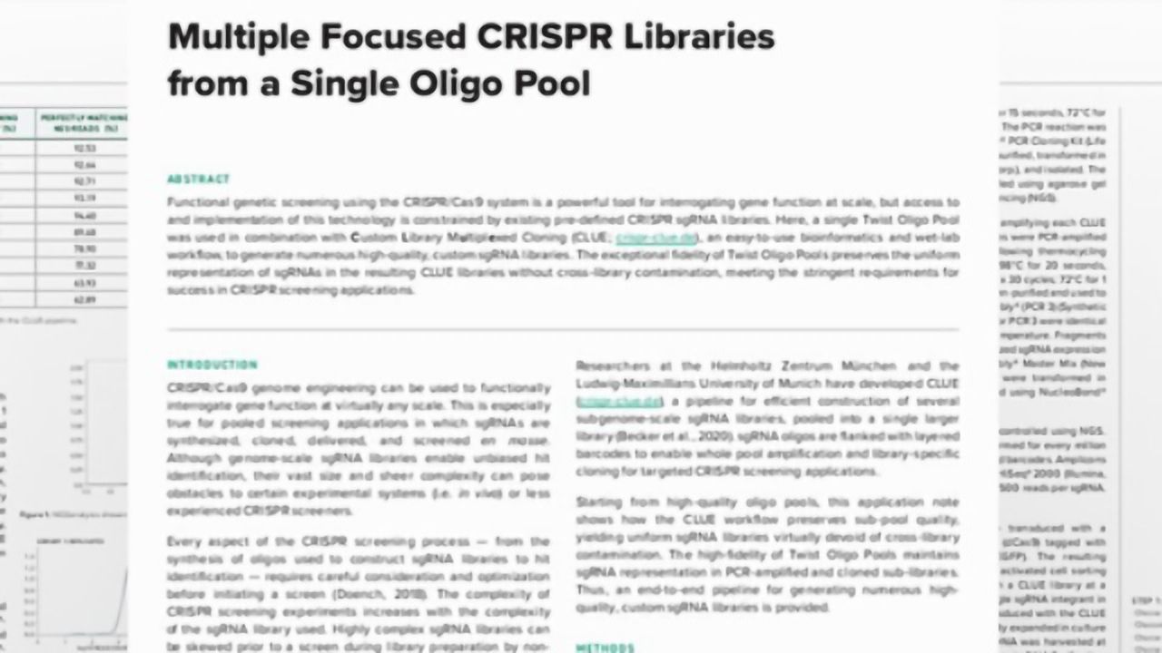 Multiple Focused CRISPR Libraries From a Single Oligo Pool