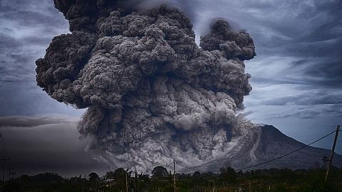 Loss of Ozone Triggered by Ancient Volcanic Eruption