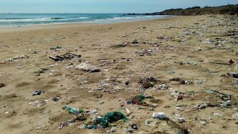 Movement of Microplastics in the Ocean Predicted by Mathematical Model