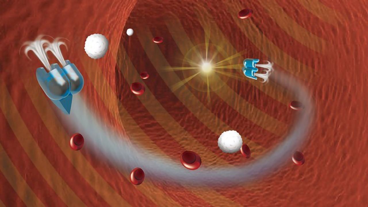 Micro-Robot Swimmers Powered by Ultrasound