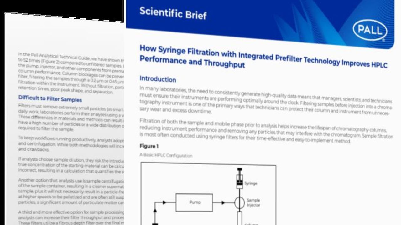 使用集成的预滤技术技术如何改善HPLC性能和吞吐量
