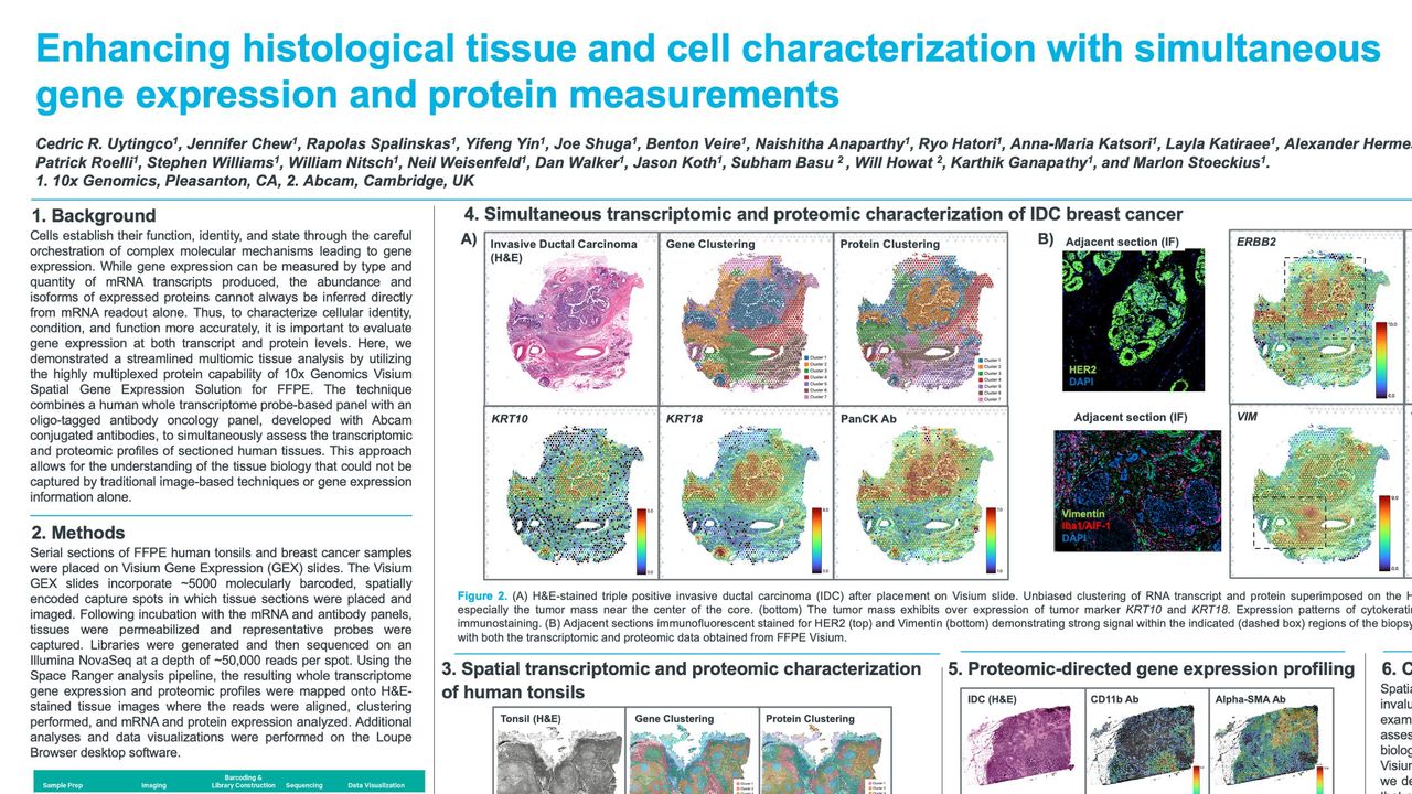 Enhancing Histological Tissue and Cell Characterization With Simultaneous Gene Expression and Protein Measurements