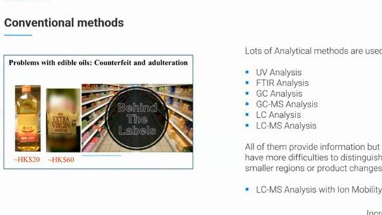 Increasing the Confidence in Adulteration and Authenticity Analysis in Food by using Trapped Ion Mobility High Resolution Mass Spectrometry
