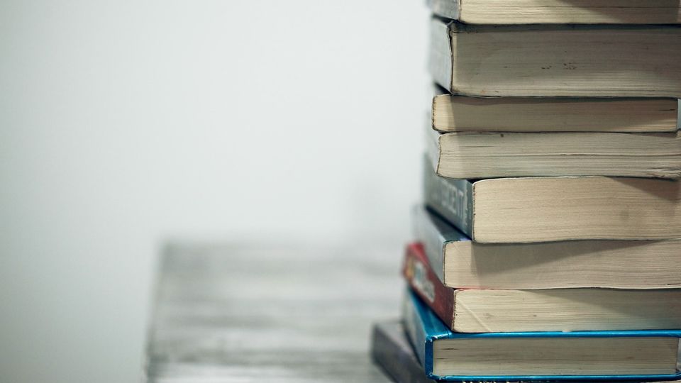 A stack of books.