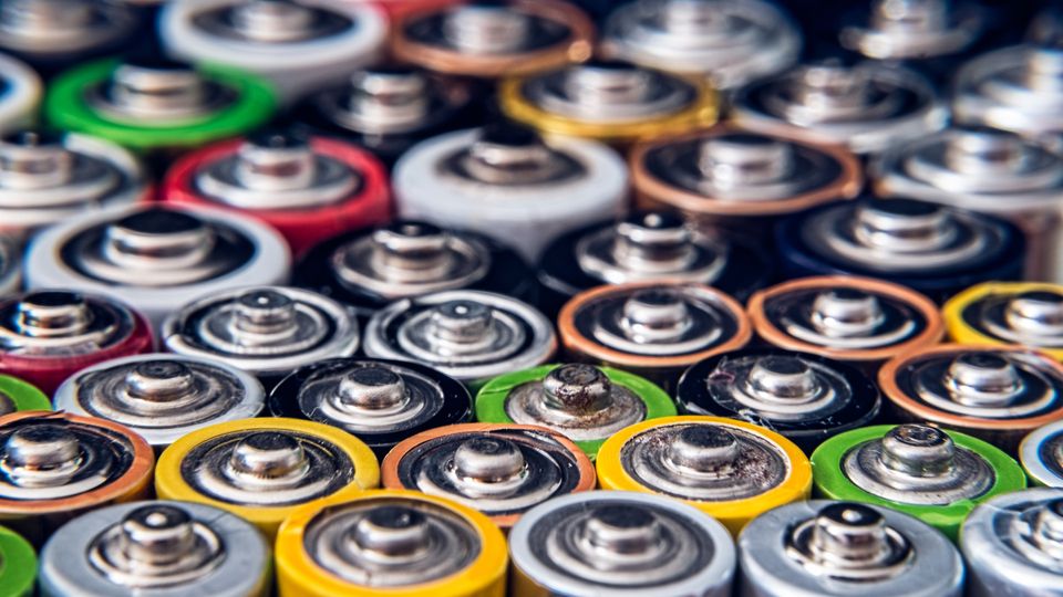 A large collection of different batteries