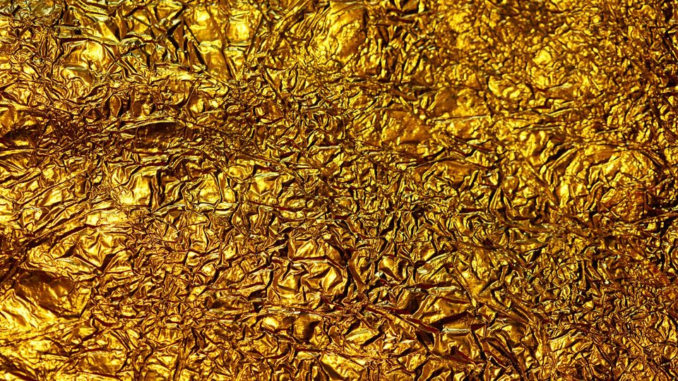Gold foil, lightly crumpled.