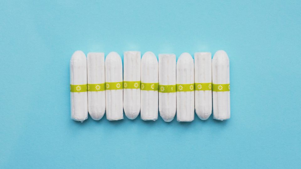 Nine tampons in a row.