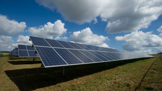Solar panel field.