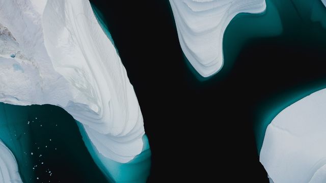 Icebergs from above.