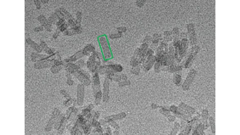 Dark grey rectangles on a light grey background, one outlined in green.