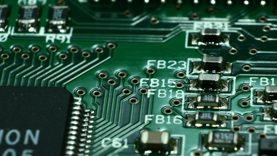 Close up of a circuit.