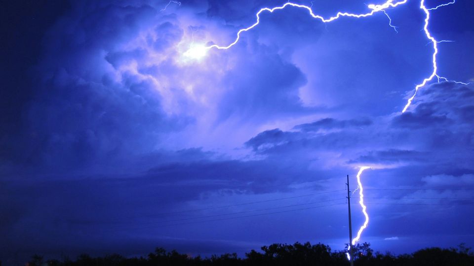 A lightening storm.