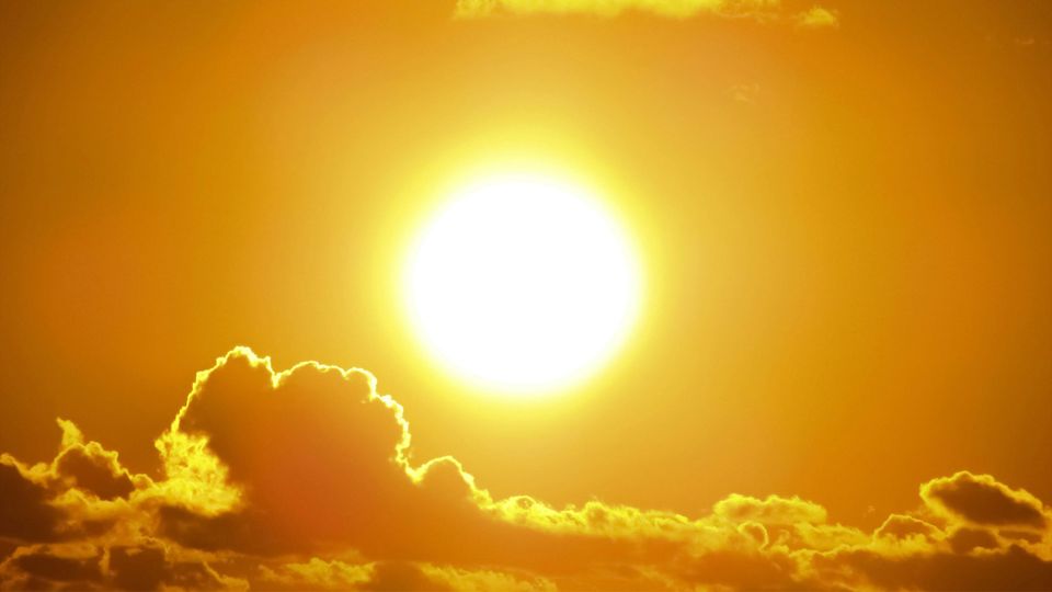 A bright sun.