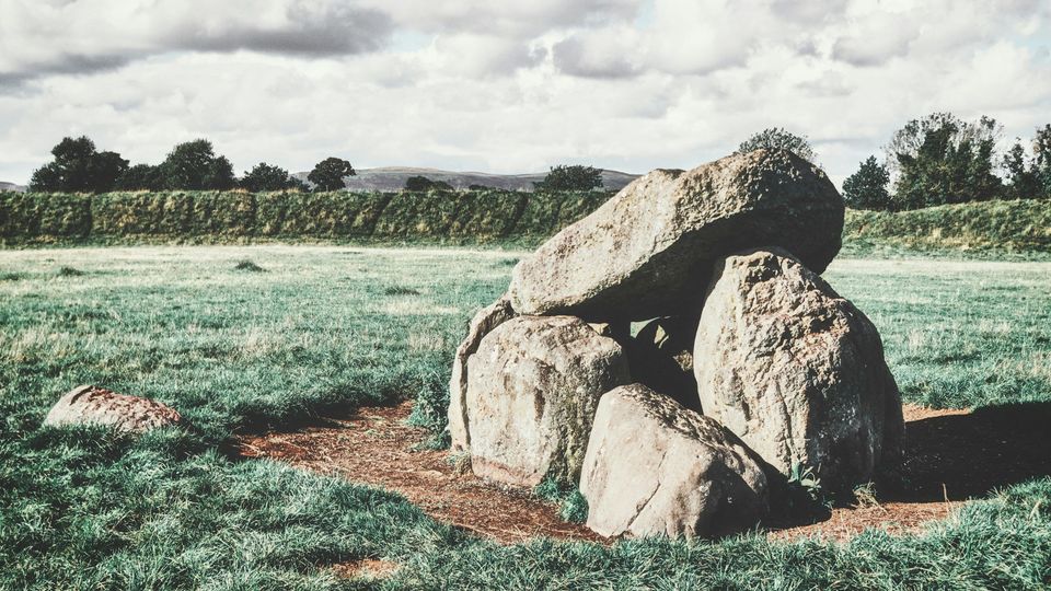 A pile of large rocks.