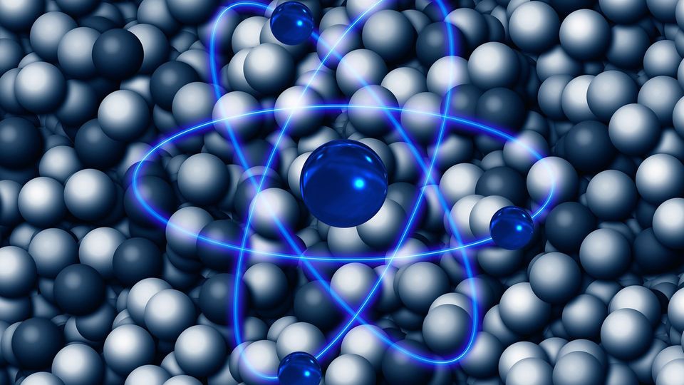 Visualisation of an atom.