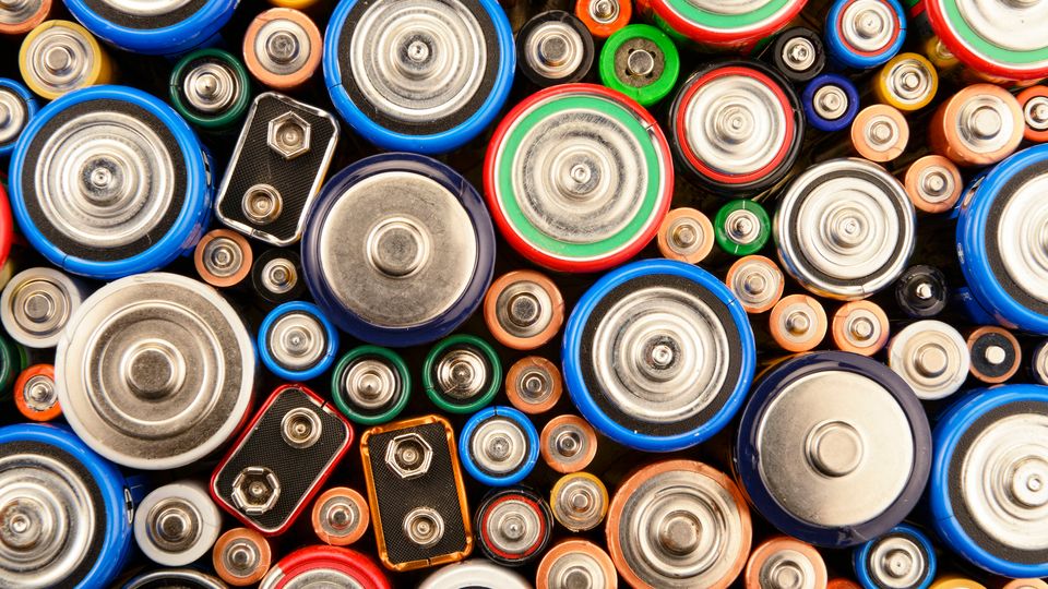 A large selection of batteries.