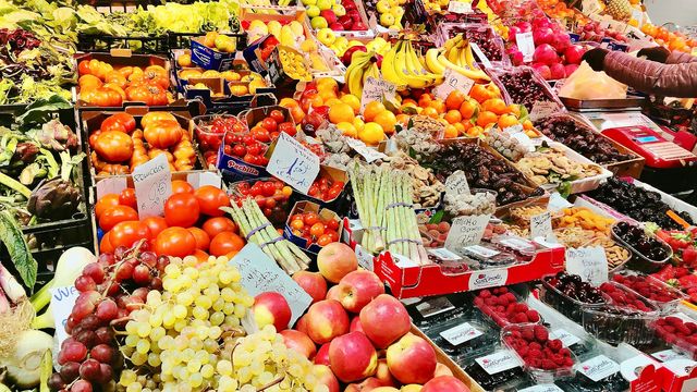 A food market.