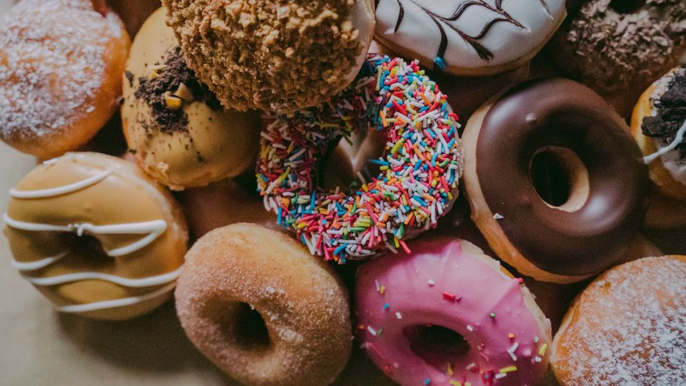A pile of doughnuts.