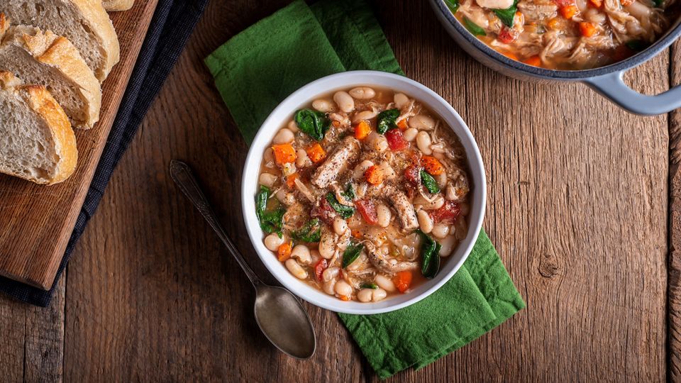 A bowl of bean broth.