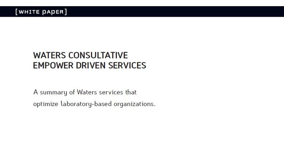 Waters Consultative Empower Driven Services