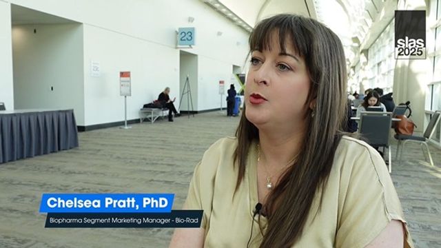 chelsea pratt phd biopharma segment manager Bio-rad interview at SLAS2025 