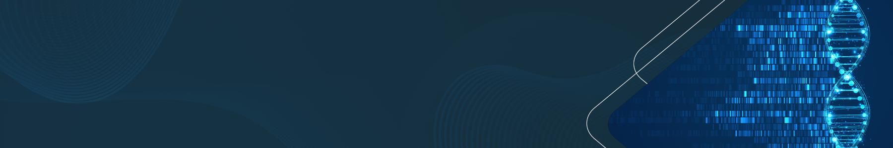 Blue abstact background with feature image of DNA ladders 