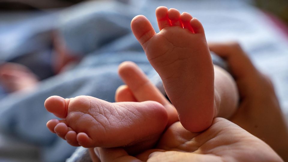 New-born baby's feet