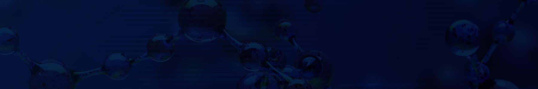 Transparent molecular structures with horizontal blue lines on a dark blue background, evoking a scientific theme. 