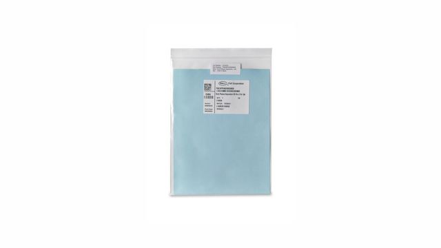 Vivid Plasma Separation membrane sheet in a clear resealable bag with a Pall Corporation label on a white background. 