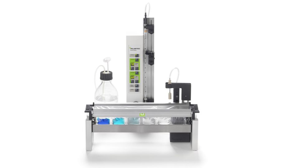 Inlabtec Serial Diluter setup for automated sample dilution in a laboratory environment.