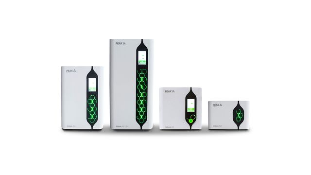 The Intura series of hydrogen, nitrogen and zero air generators for GC on a white background 