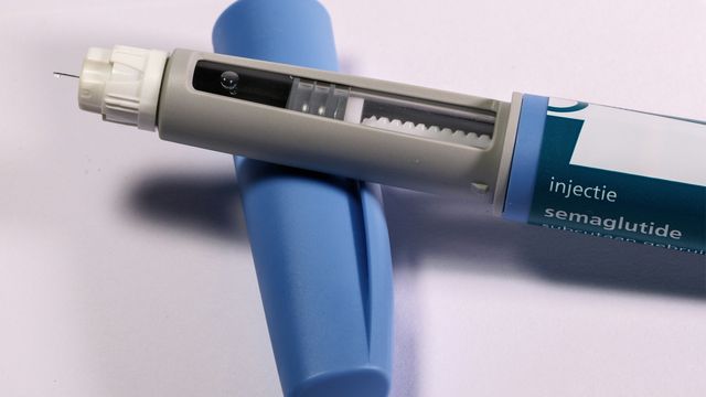 A close up of an injection pen for semaglutide.