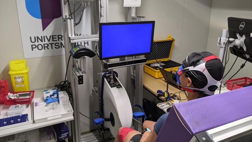 Study participant at the University of Portsmouth’s Extreme Environment Labs.