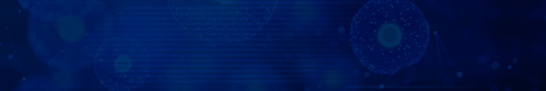 Blue abstract background with digital cell imagery, representing cell-based screening.