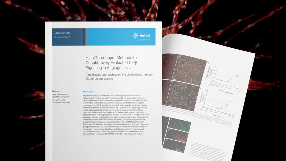 Agilent report on TGF-β activity in angiogenesis research.